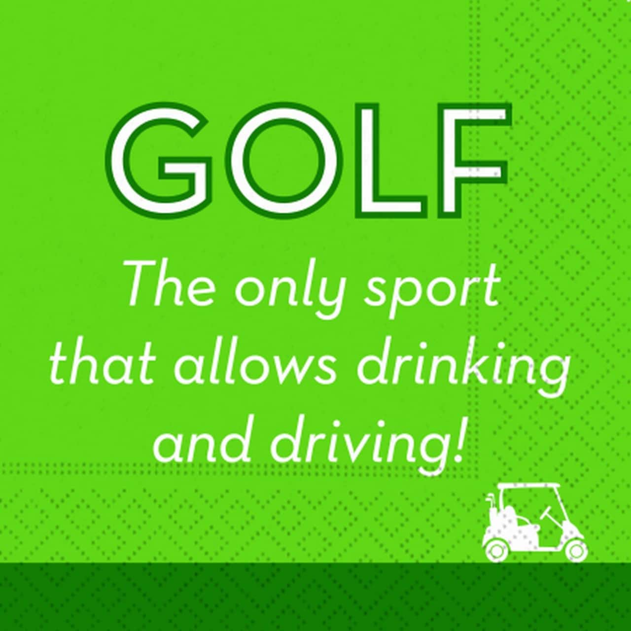 JAM Paper Golf Drink & Drive Cocktail Napkins, 40ct.